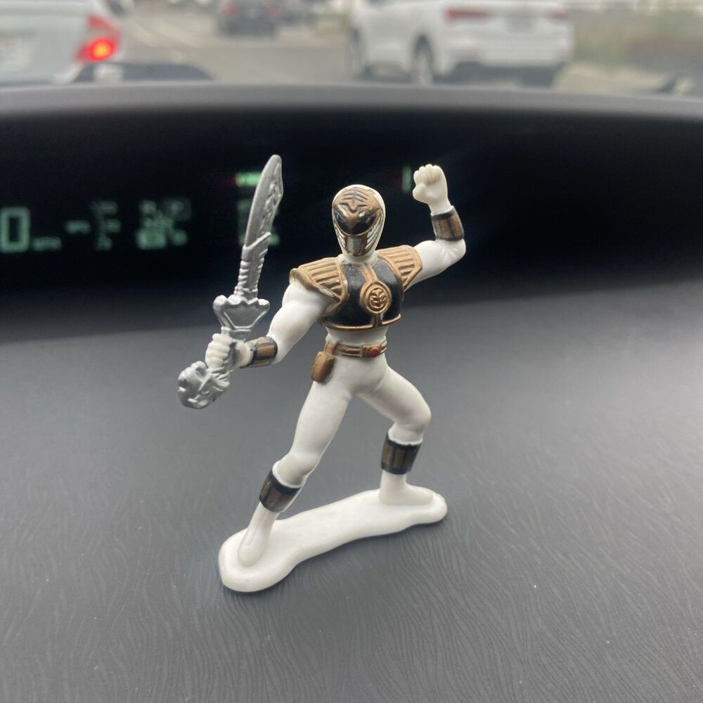 White Power Ranger Bandai Figure 1994 Retro Figure RARE - Picture 8 of 8